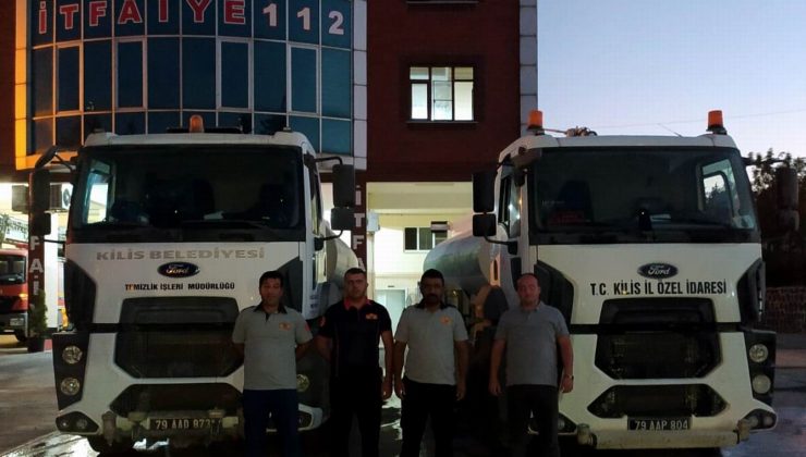 Kilis itfaiyesinden Antalya’daki yangın söndürme çalışmalarına destek