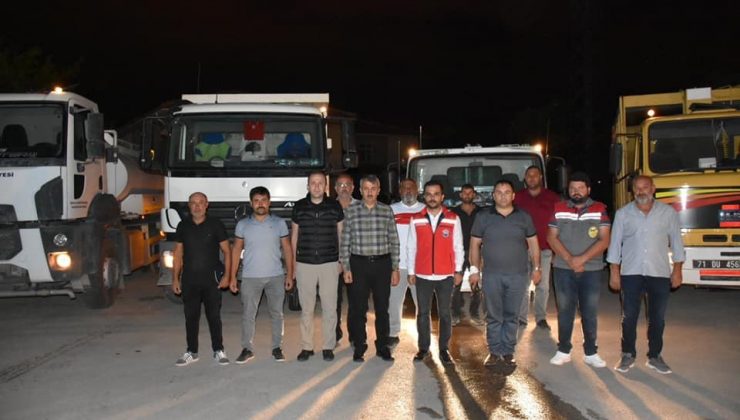 Kırıkkale’den sel felaketinin yaşandığı bölgeye destek