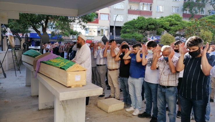 Komşularının bıçaklı saldırısında ölen baba ve kızı toprağa verildi