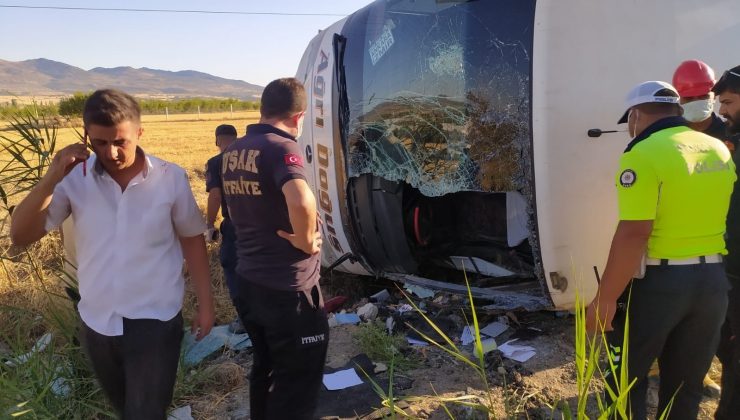 Kontrolden çıkan otobüs yaz yattı: 30’dan fazla yaralı