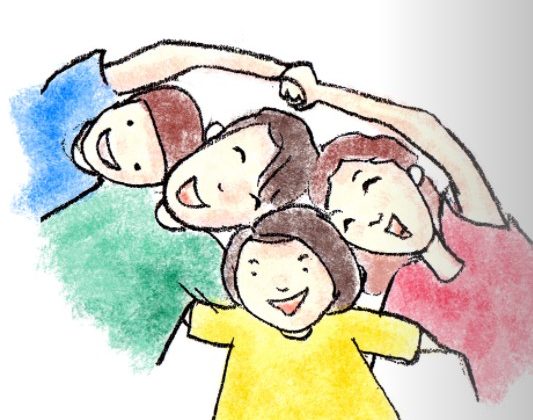 Çocuklar için ele ele verdiler