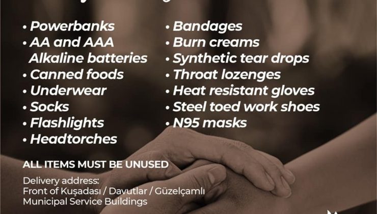 Kuşadası Belediyesi’nden yangın bölgeleri için 5 dilde kampanya