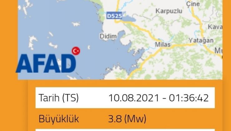 Kuşadası’nda 3.8 şiddetinde deprem