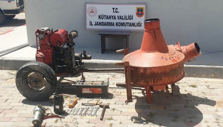 Kütahya’da su motoru ve malzeme hırsızlığına 2 gözaltı