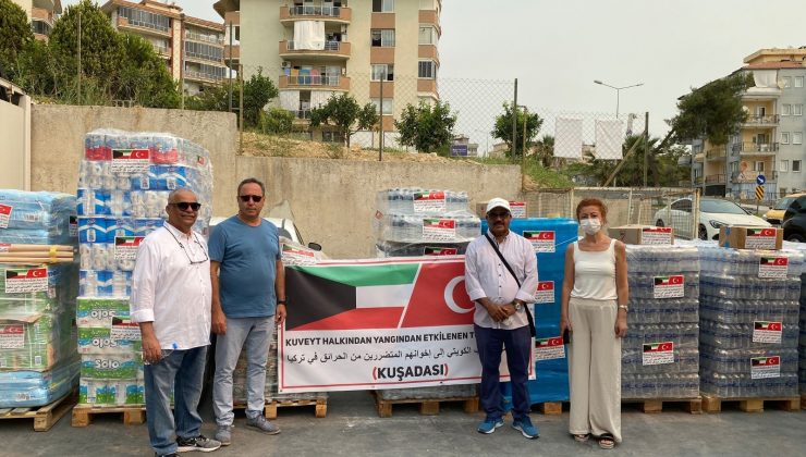 Kuveytlilerden yangın bölgesine yardım