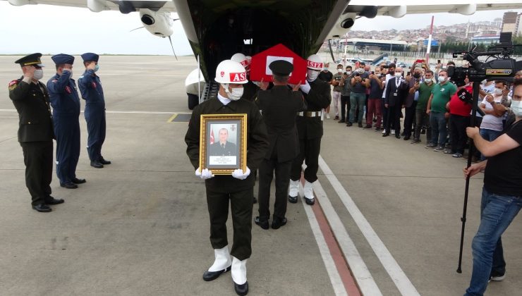 Kuzey Irak şehidinin cenazesi memleketi Trabzon’a getirildi