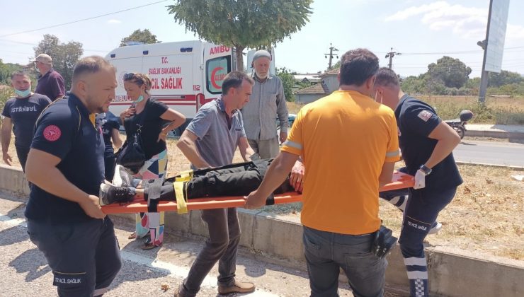 Metrelerce sürüklenen motosiklet sürücüsü ağır yaralandı