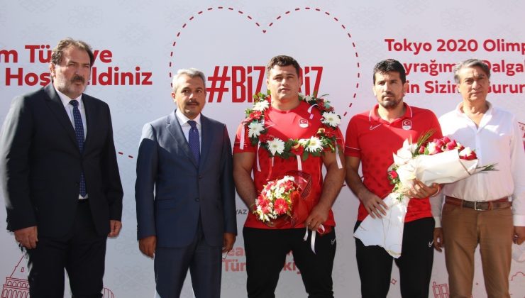 Milli güreşçi Rıza Kayaalp’e coşkulu karşılama