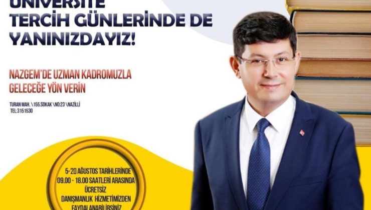 NAZGEM üniversite tercihi yapacakların hizmetinde olacak