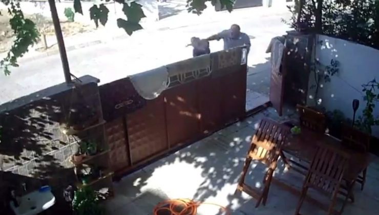 Öfkeli adam komşu kadını defalarca yumrukladı
