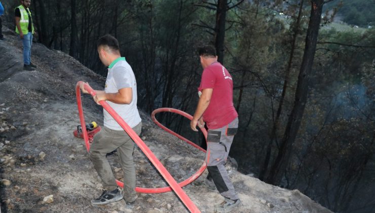 Orman yangını kontrol altına alındı, soğutma çalışmaları sürüyor