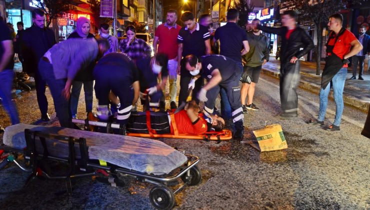 Otomobil ile çarpışan motosikletli kurye yaralandı