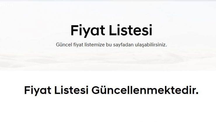 ÖTV sonrası fiyatlar güncelleniyor