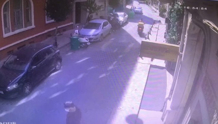 Oyuncu Oğulcan Engin’in motosikletinin çalındığı anlar kamerada