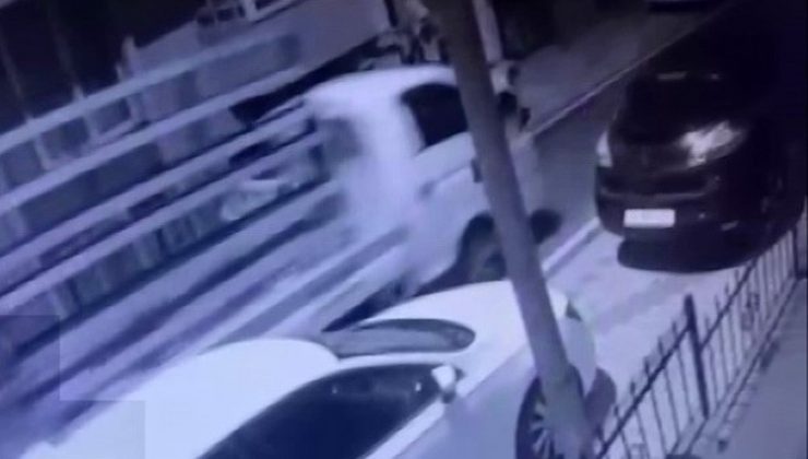 Üsküdar’da gece vakti kamyonet hırsızlığı kamerada
