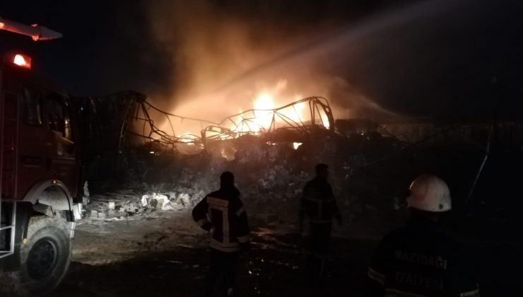 Plastik dönüşüm fabrikasında çıkan yangın kontrol altına alındı