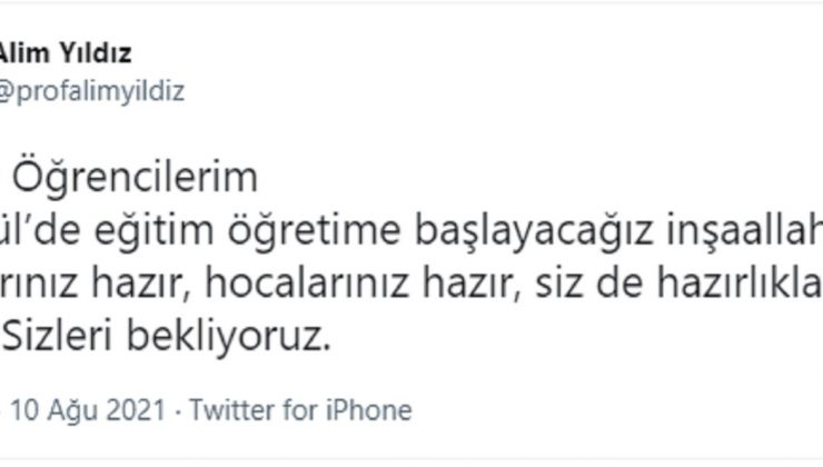 Rektör Yıldız’dan müjde