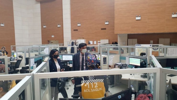 Sağlık Hizmetleri’nden 112 Acil Çağrı Merkezi Müdürlüğüne çalışma ve değerlendirme ziyareti