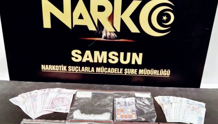 Samsun’da uyuşturucuyla yakalanan 2 şahıs gözaltında