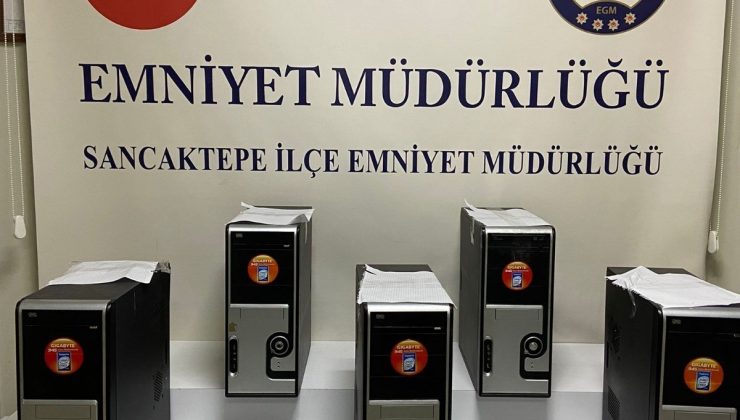 Sancaktepe’de bilgisayardan sanal tombala oynanan iş yerine baskın