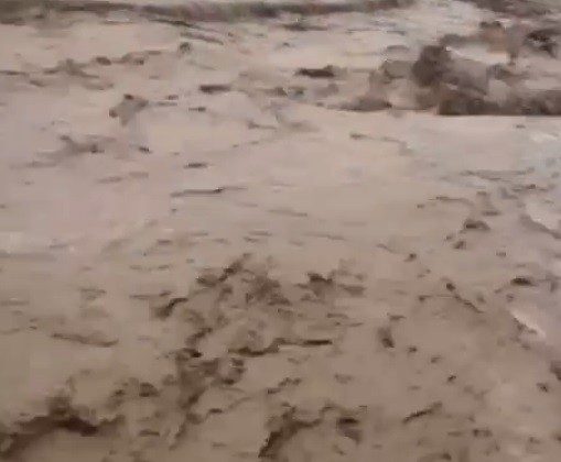 Sarıkamış’ta bir köyü sel bastı