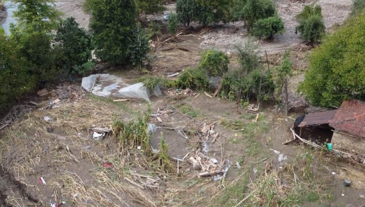 Selden etkilenen Zafer köyü havadan görüntülendi