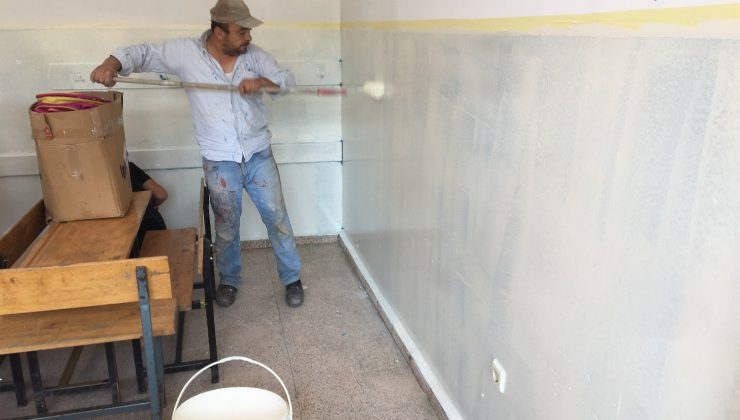 Selin vurduğu okul eğitim-öğretime hazırlanıyor