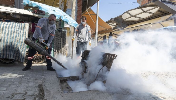 Semt pazarları ilaçlanıyor