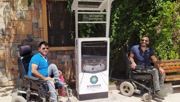 Silvan’da Engelliler için akü sarj istasyonu kuruldu