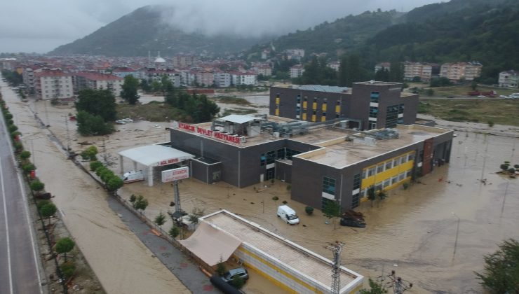 Sinop Ayancık’taki sel afeti havadan görüntülendi