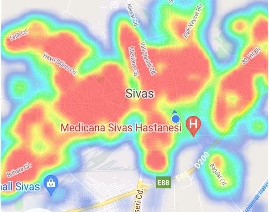 Sivas’ın  corona virüs risk haritası kırmızı alarm veriyor