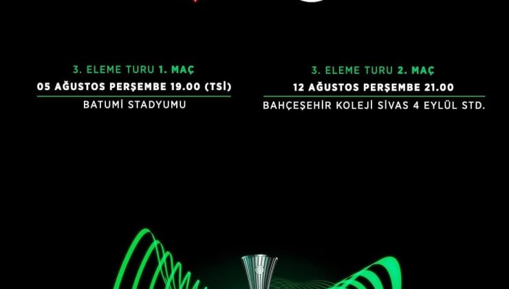 Sivasspor’un Batumi ile yapacağı maçların saati belli oldu