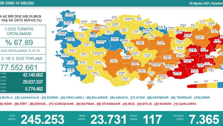 Son 24 saatte 117 kişi korona virüsten hayatını kaybetti