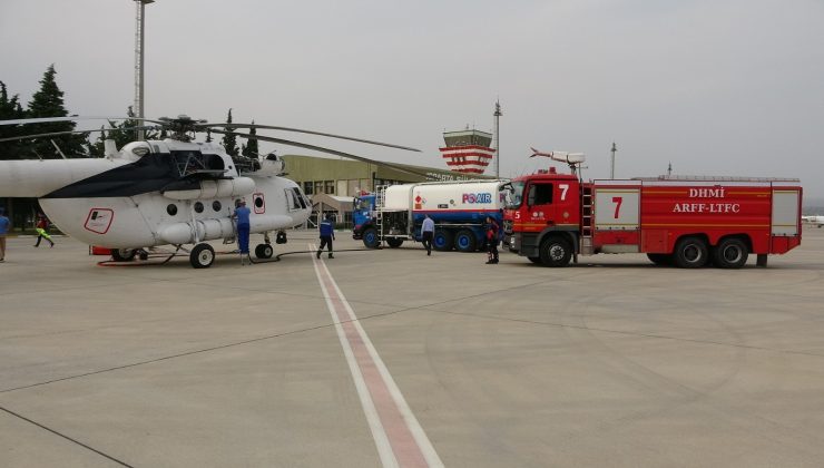 Süleyman Demirel Havalimanı’nda yangınlarla mücadelede yoğun mesai
