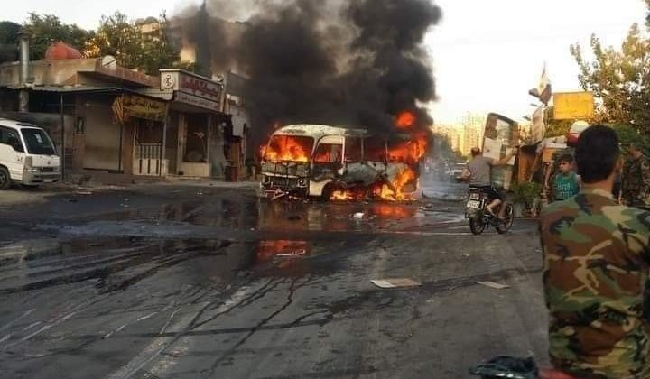 Suriye’de rejim askerleri taşıyan otobüste patlama