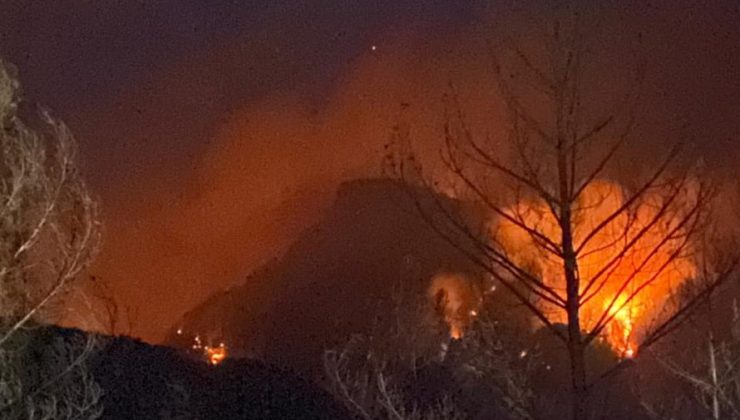 Sütçüler’de alevler yeniden yükselmeye başladı