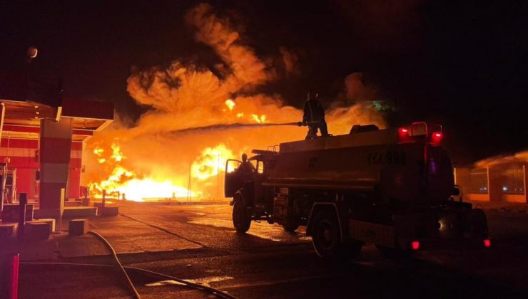Suudi Arabistan’da benzin istasyonunda yangın