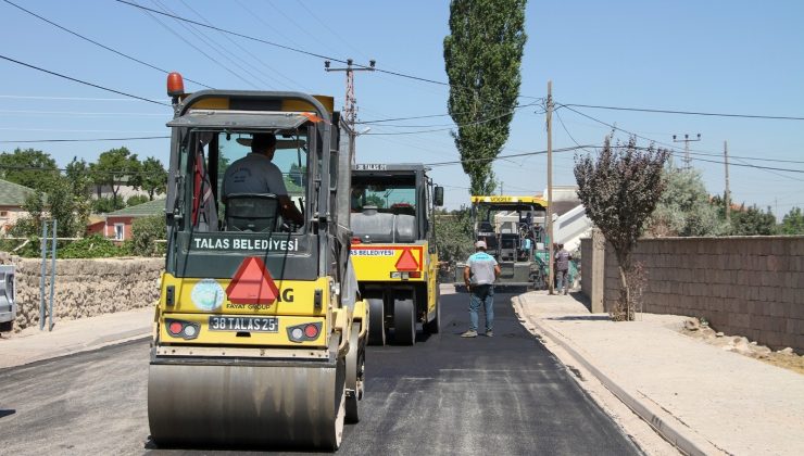Talas kırsalına 4 bin 450 ton asfalt