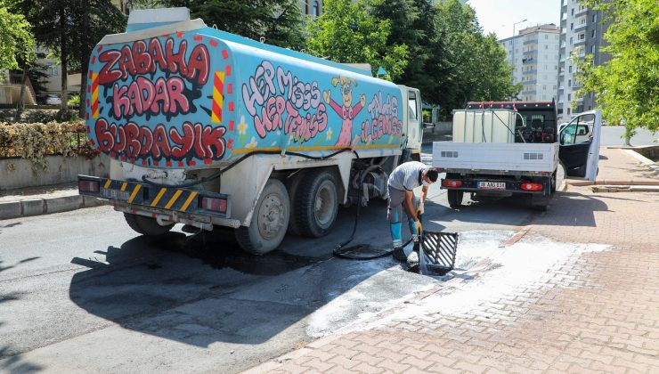 Talas’ta yağışlardan önce mazgal temizliği