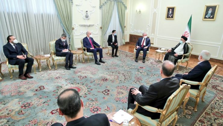 TBMM Başkanı Şentop, İran Cumhurbaşkanı Reisi ile görüştü