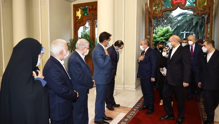 TBMM Başkanı Şentop, İran Meclis Başkanı Kalibaf ile görüştü