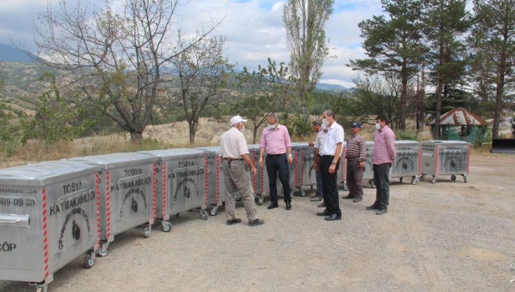 Tosya’da çöp konteyneri dağıtımı sürüyor