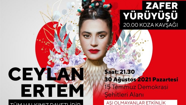 Turgutlu, Zafer Bayramını Ceylan Ertem ile kutlayacak