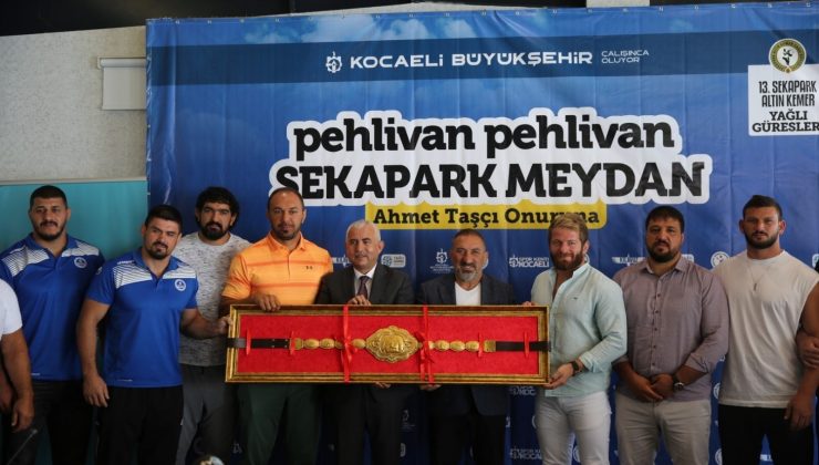 Ünlü başpehlivanlar 41 bin TL’lik kemerin sahibi olmak için kol bağlayacak