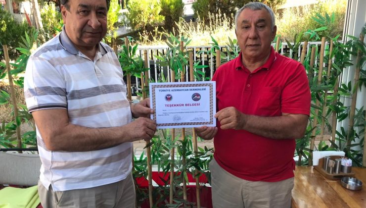 Ünsal, Orhan Nesip Kesemen’e teşekkür belgesi verdi