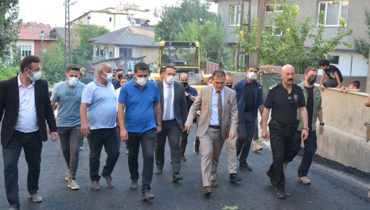 Vali Akbıyık, asfalt çalışmalarını yerinde denetledi