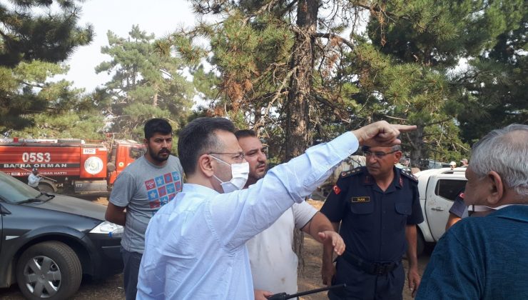 Vali Aksoy, 450 hektar alanın zarar gördüğünü açıkladı