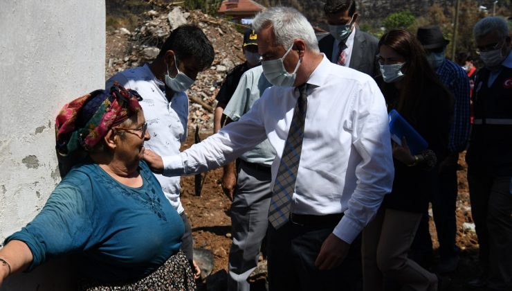 Vali Seymenoğlu: “Yangın bölgesindeki zararlar karşılanacak”