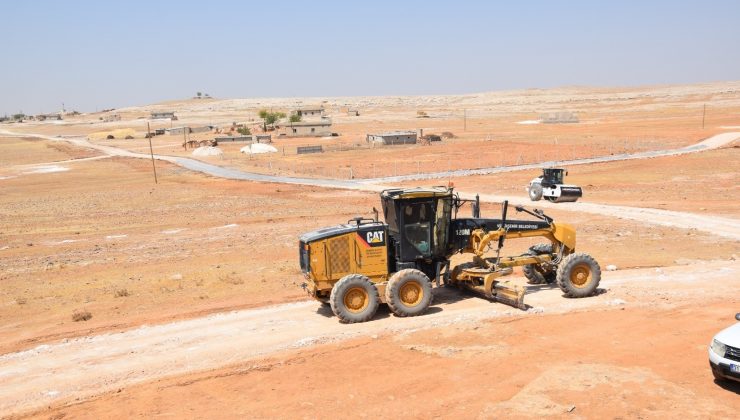 Viranşehir kırsalında stabilize yol çalışması