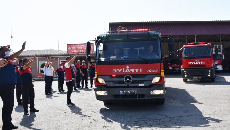 Yangın bölgesine yardıma koştular